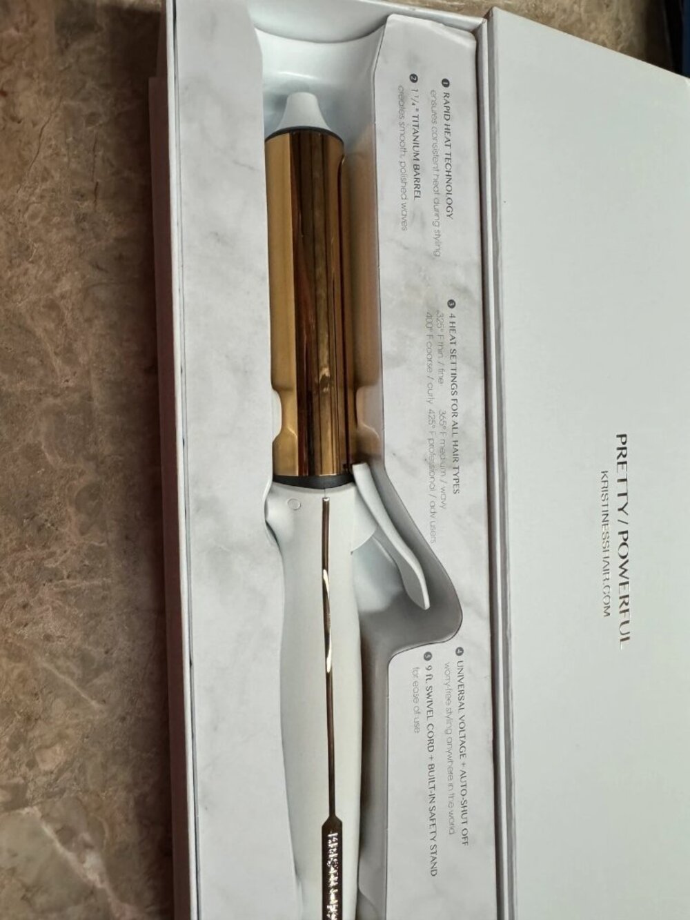 Kristin Ess Hair 1 1/4 Inch Curling Iron Titanium Barrel with Clamp
